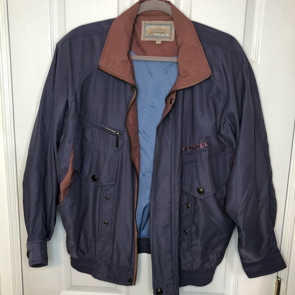 Vintage Purple & Pink Zip Up Bomber Jacket Large - Picture 7 of 7